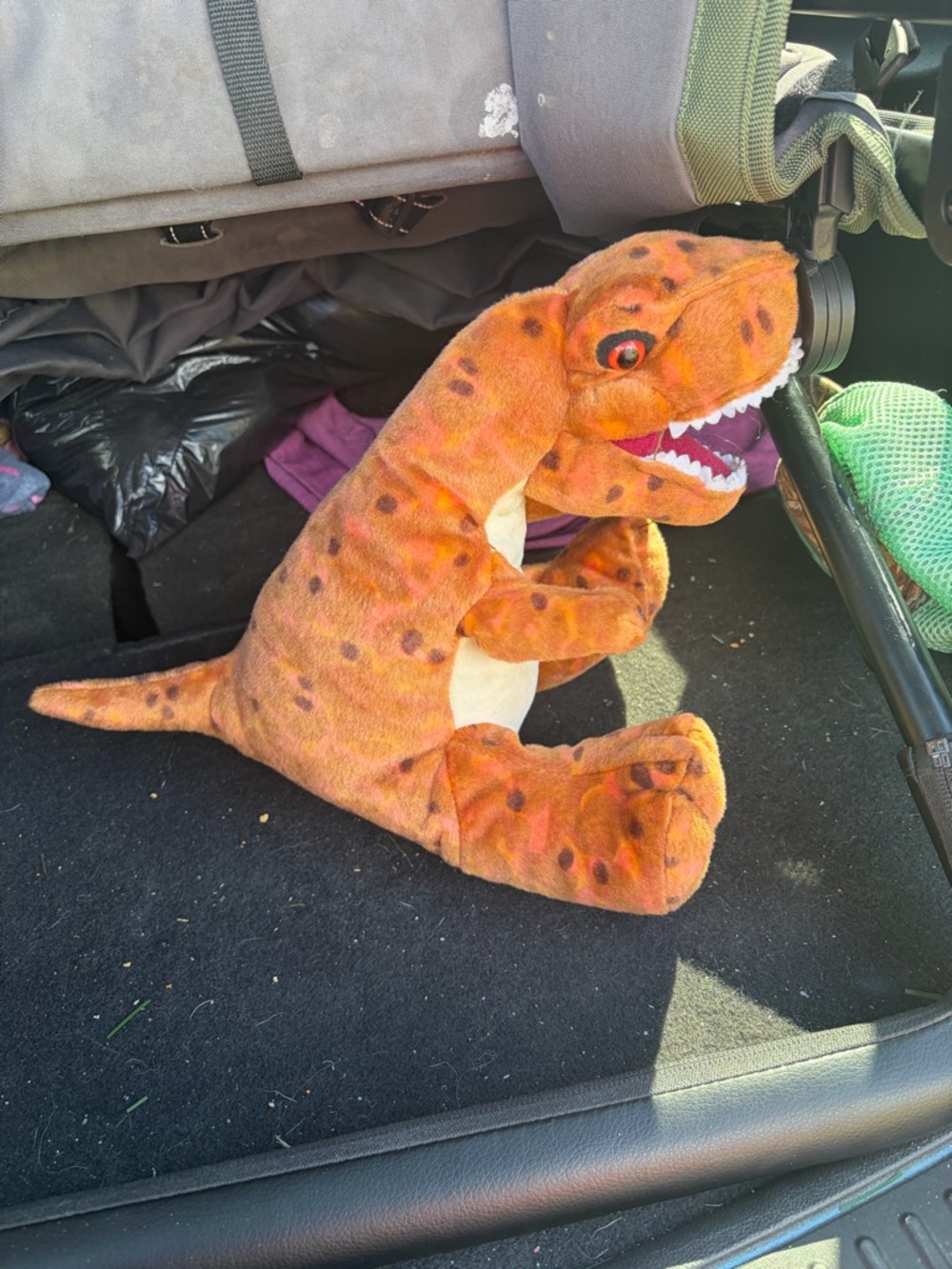 Plush Orange Dinosaur Reptile Toy - Soft T-Rex Plush